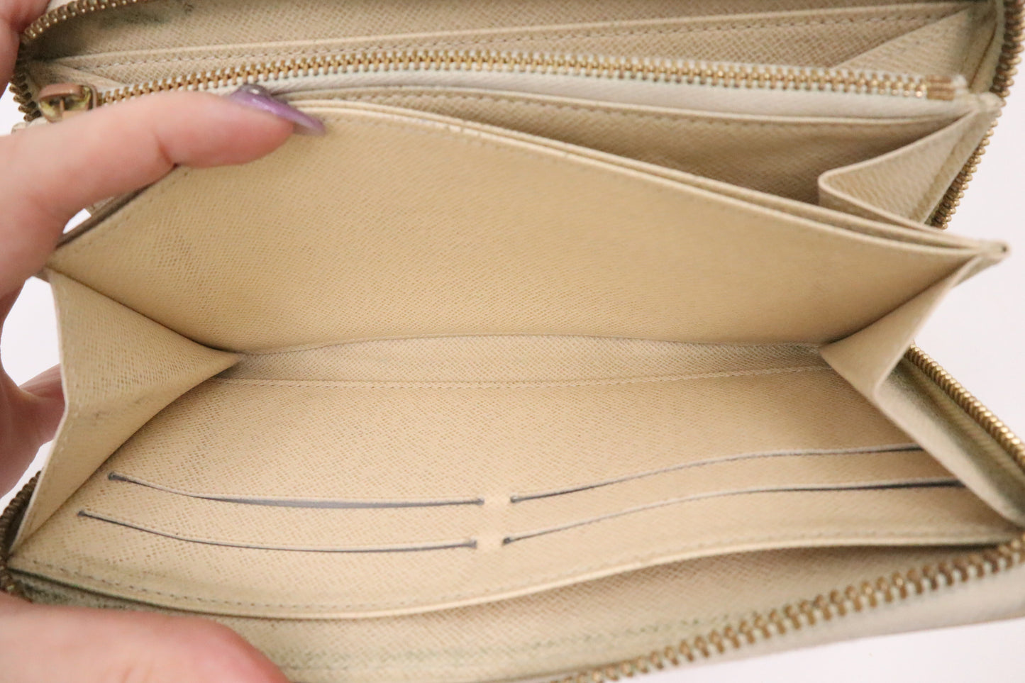 Louis Vuitton Long Zippy Wallet in Damier Azur Canvas
