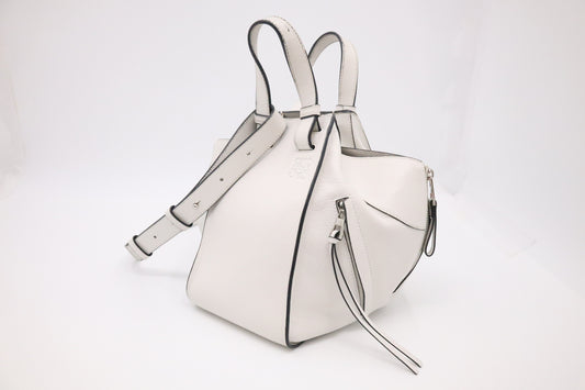 Loewe Small Hammock in White Leather
