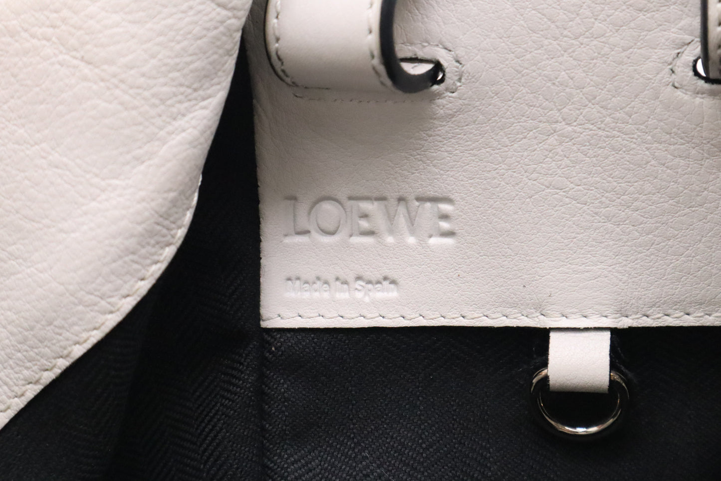 Loewe Small Hammock in White Leather