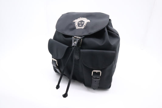 Versace Backpack in Black Nylon