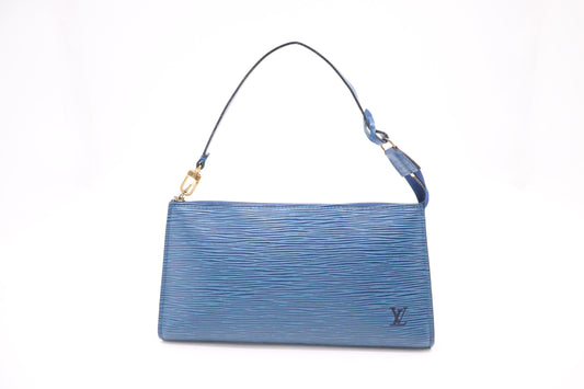 Louis Vuitton Pochette Accessoires in Blue Epi Leather