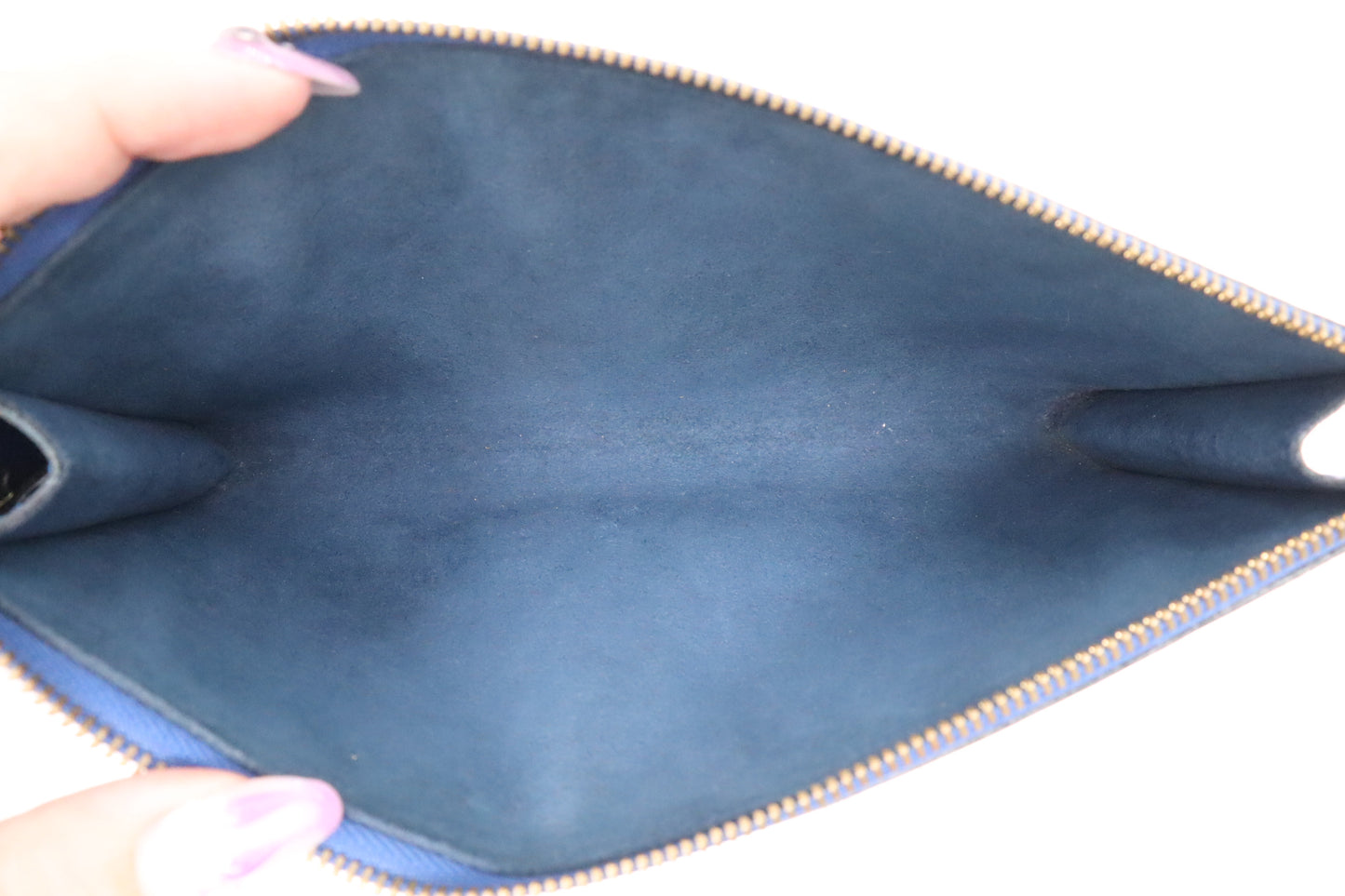 Louis Vuitton Pochette Accessoires in Blue Epi Leather