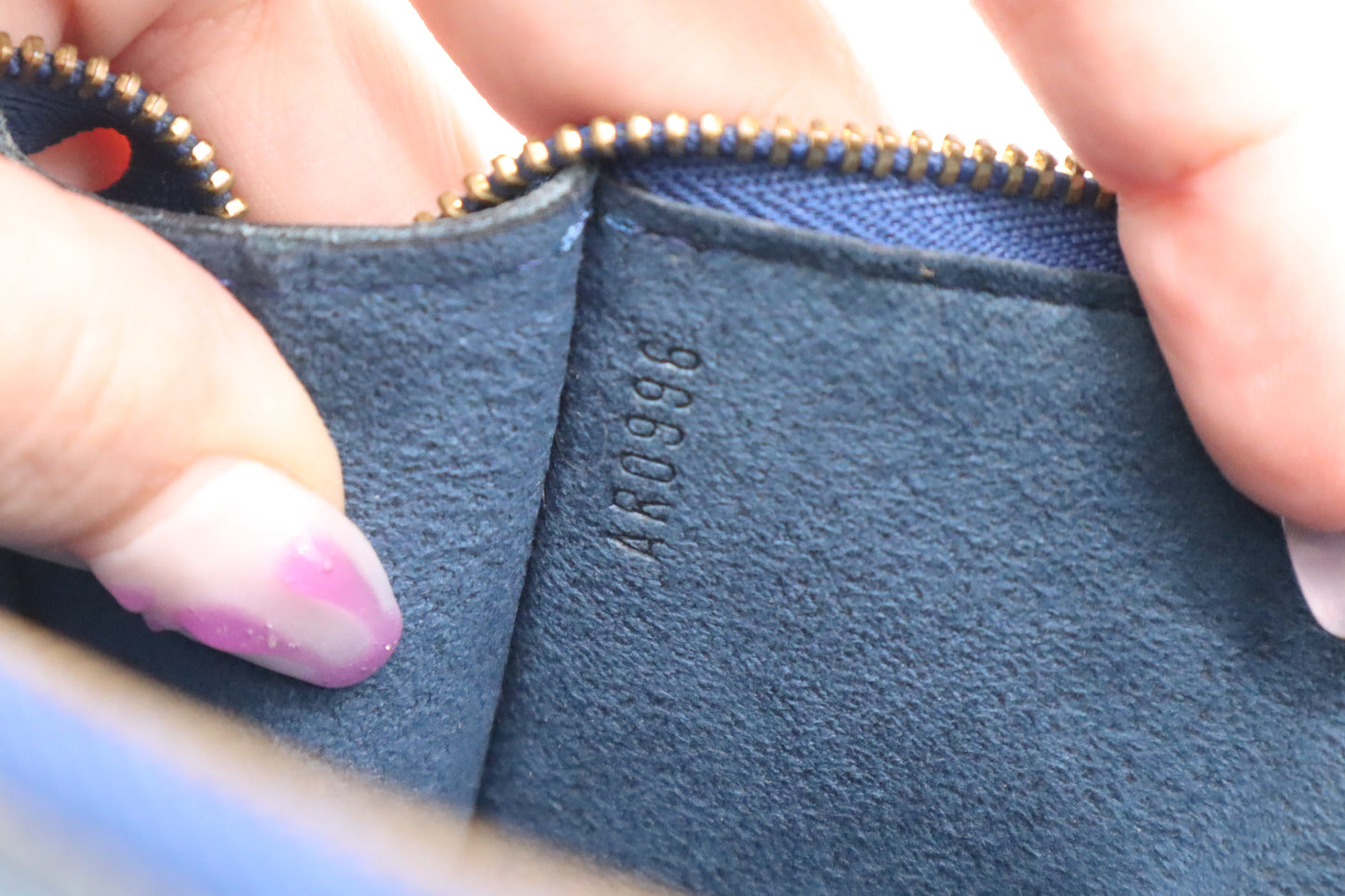Louis Vuitton Pochette Accessoires in Blue Epi Leather