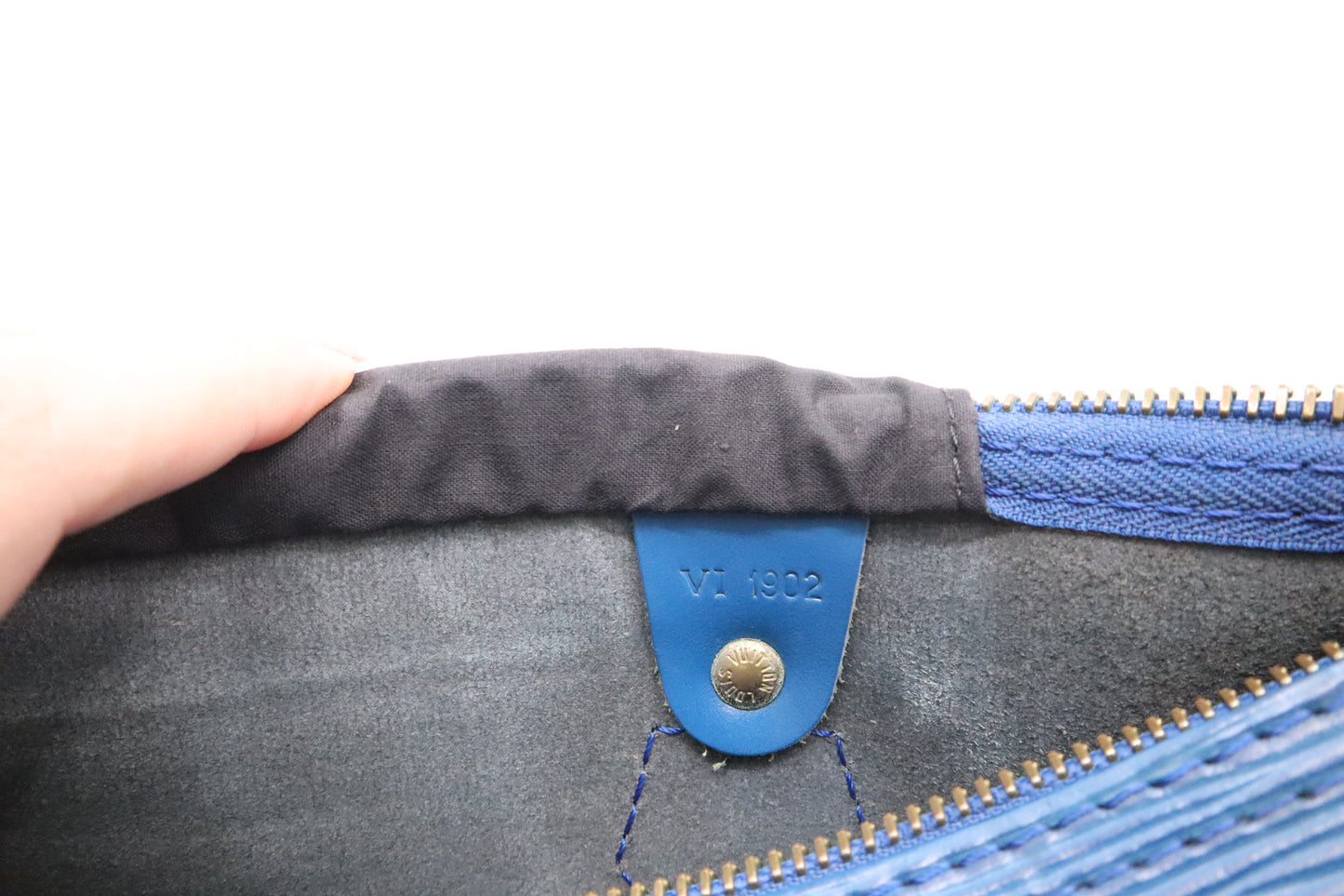 Louis Vuitton Speedy 30 in Blue Epi Leather