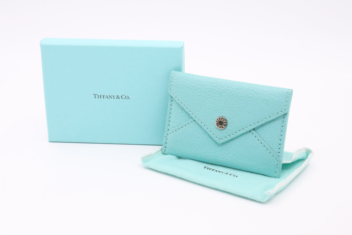 IMG_5867_4ac99985-b529-4dc5-  Tiffany & Co. Small Leather Card Case in Tiffany Blue with Silver Snap main image 0