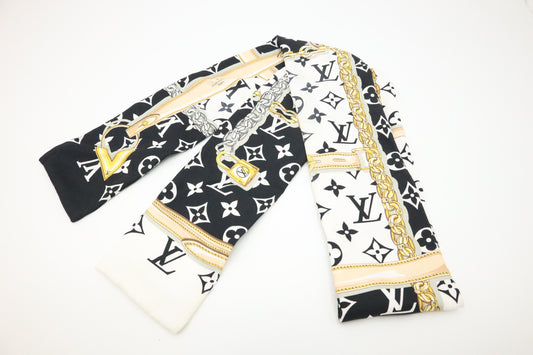 Louis Vuitton Confidential Bandeau in Black & White Silk