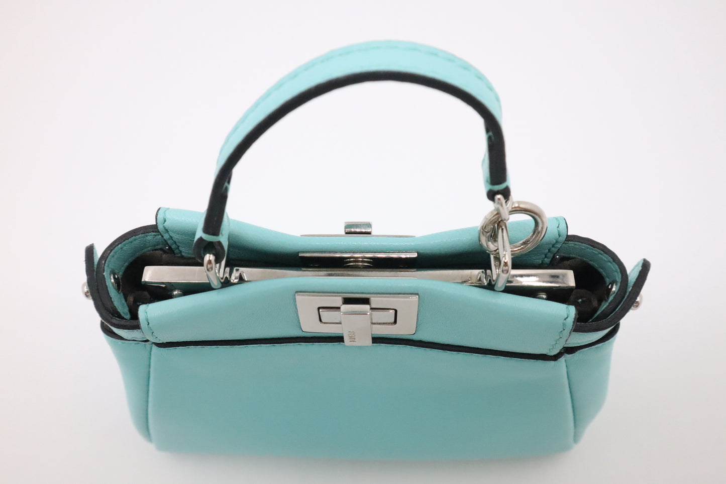 Fendi Mini Peakaboo in Turquoise Leather