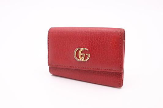 Gucci 6 Key Case in Red Leather