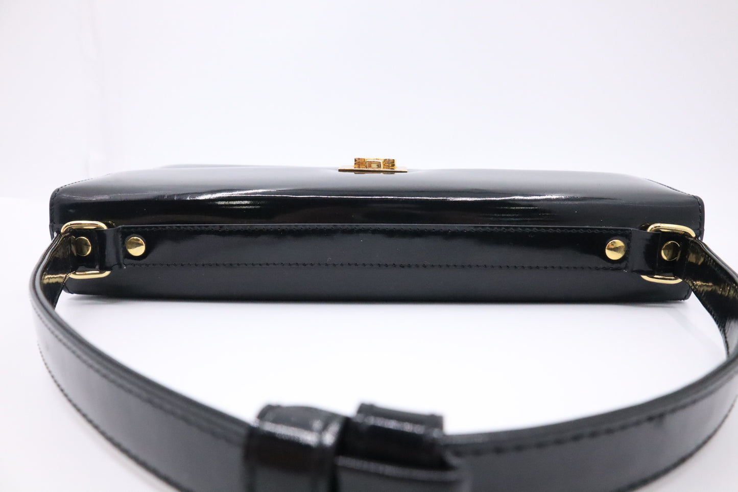 Ferragamo Handbag in Black Patent Leather