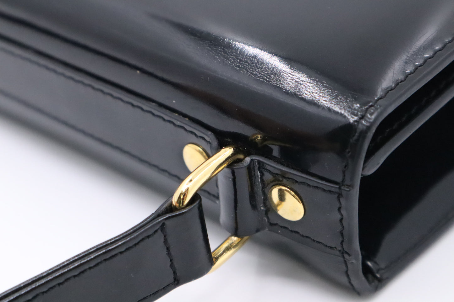 Ferragamo Handbag in Black Patent Leather