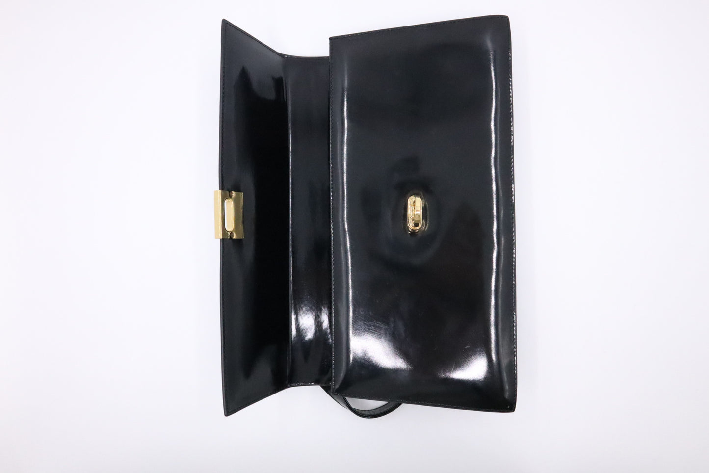 Ferragamo Handbag in Black Patent Leather