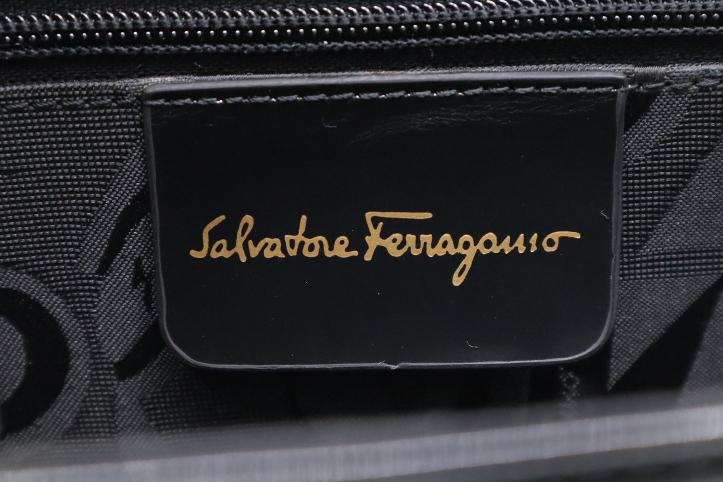 Ferragamo Handbag in Black Patent Leather