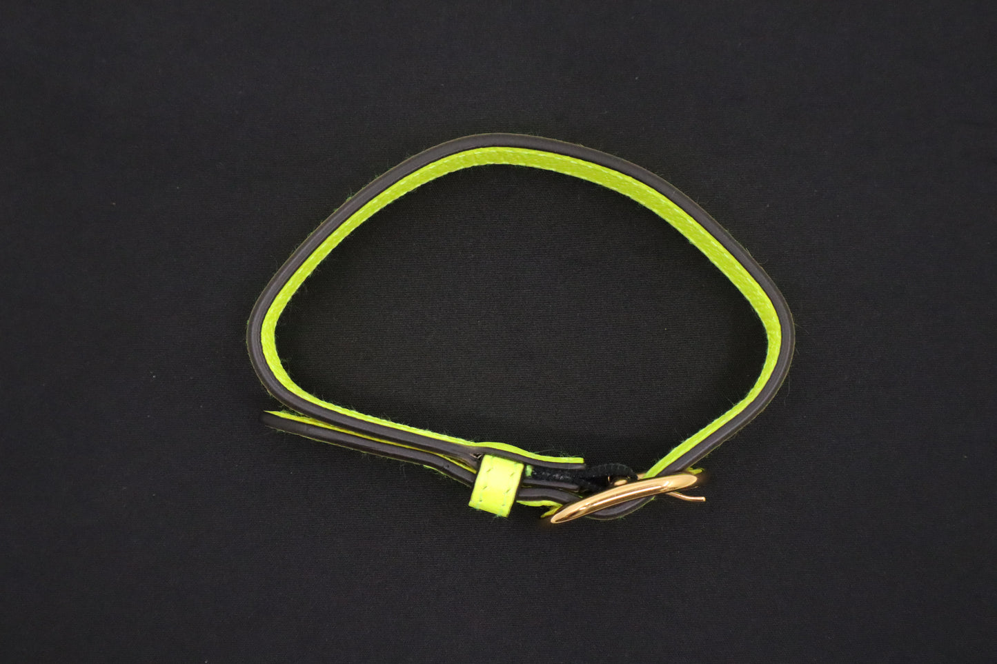 Gucci Dog Collar in Neon Yellow Leather