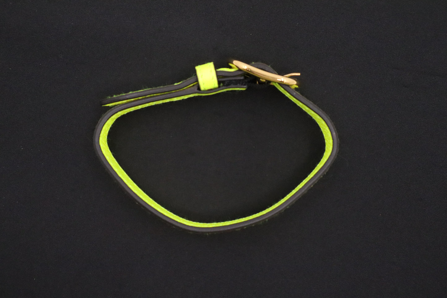 Gucci Dog Collar in Neon Yellow Leather
