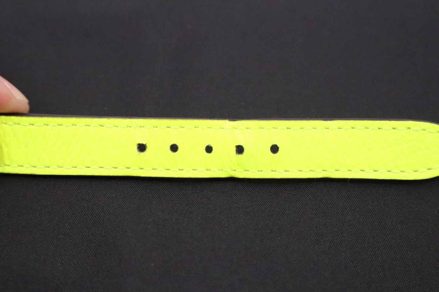 Gucci Dog Collar in Neon Yellow Leather