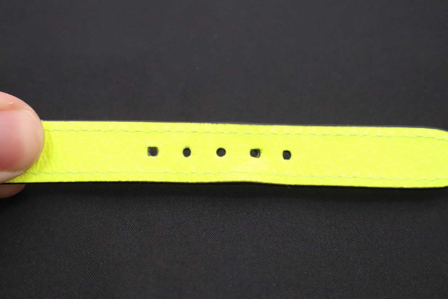 Gucci Dog Collar in Neon Yellow Leather