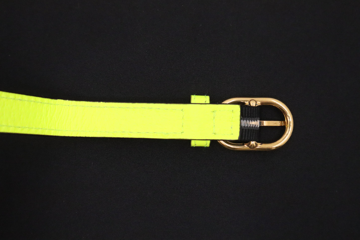 Gucci Dog Collar in Neon Yellow Leather