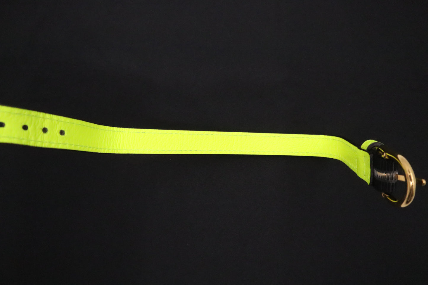 Gucci Dog Collar in Neon Yellow Leather