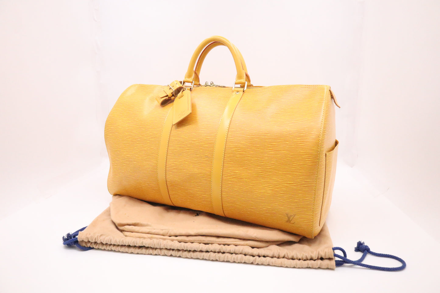 Louis Vuitton Keepall 50 in Yellow Epi Leather