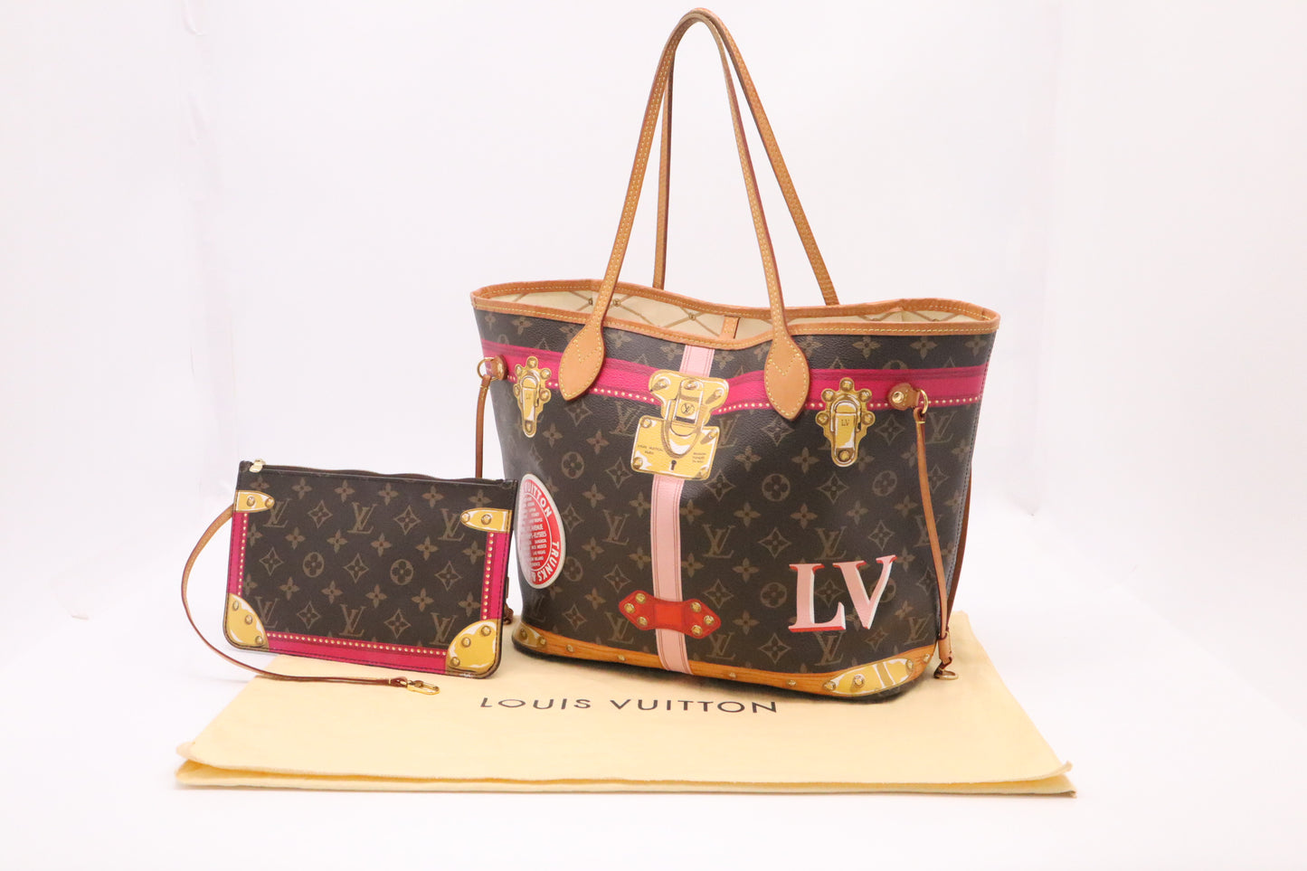 Louis Vuitton Neverfull MM in Summer Trunk Monogram Canvas