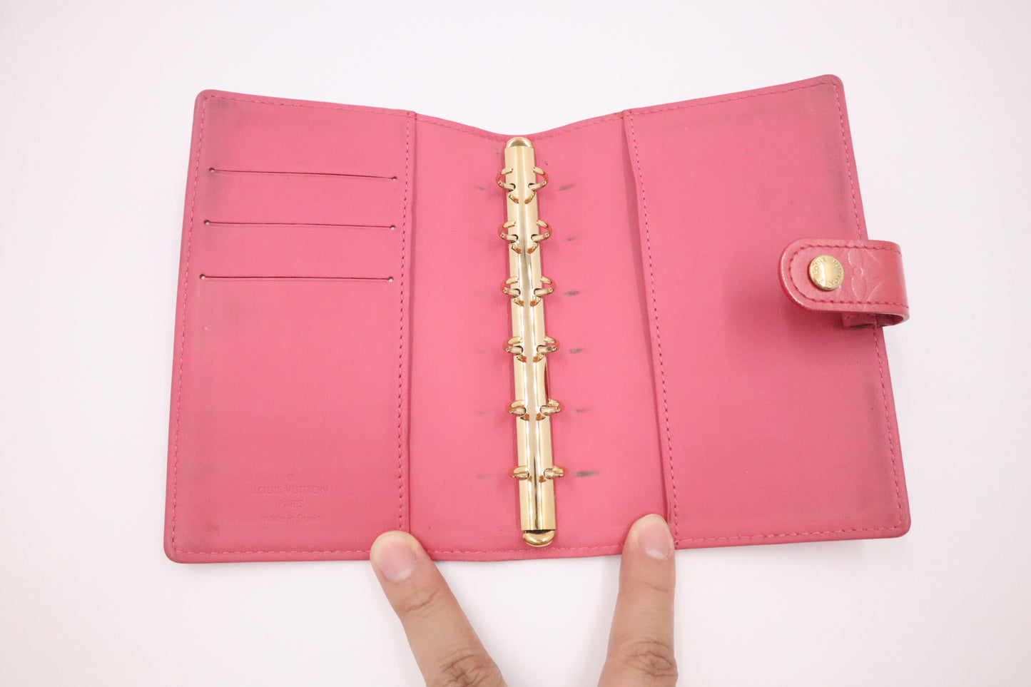 Louis Vuitton Agenda PM in Pink Vernis Leather