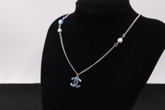 Chanel Necklace in Silver and Blue