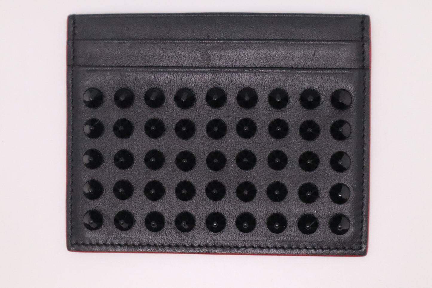 Louboutin Kios Card Holder in Black Leather