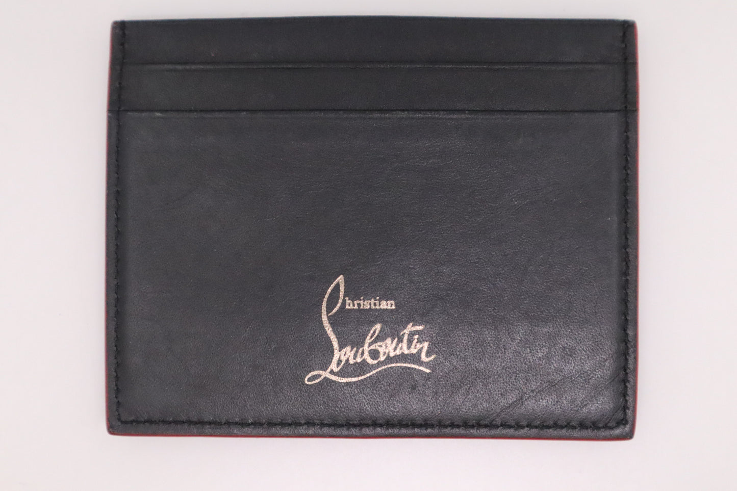 Louboutin Kios Card Holder in Black Leather