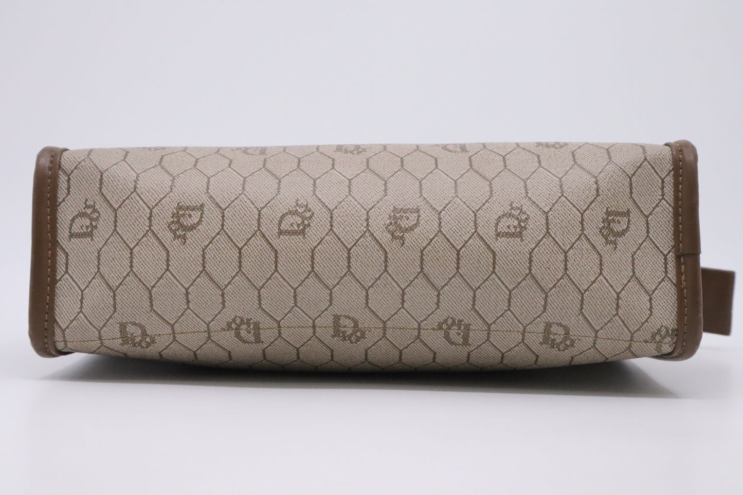 Dior Pouch in Beige Honeycomb Coated Canvas