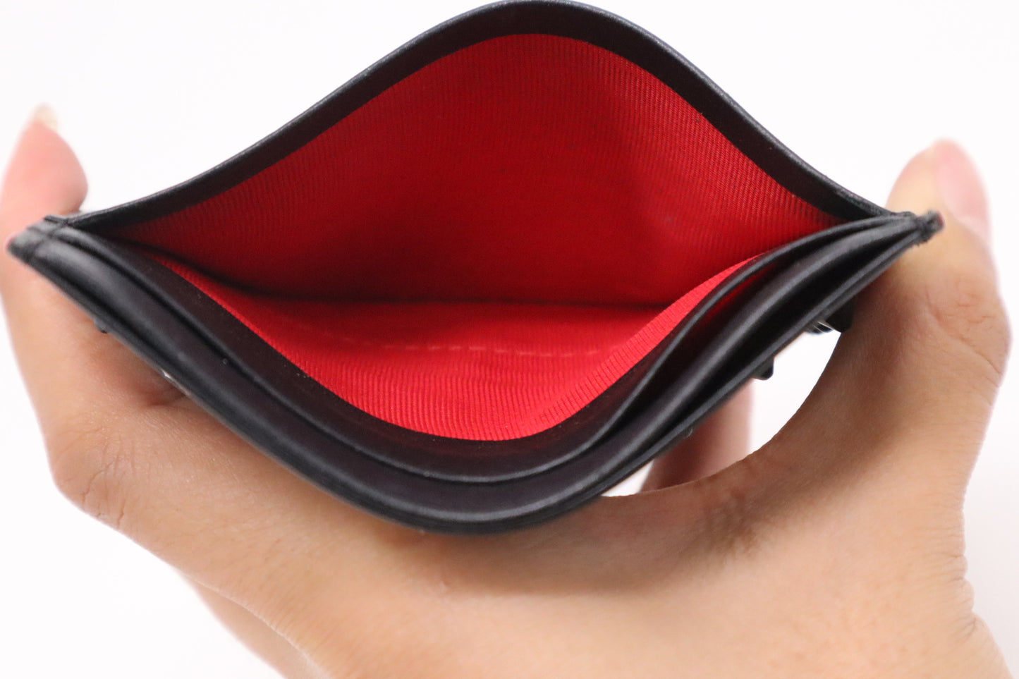 Louboutin Kios Card Holder in Black Leather