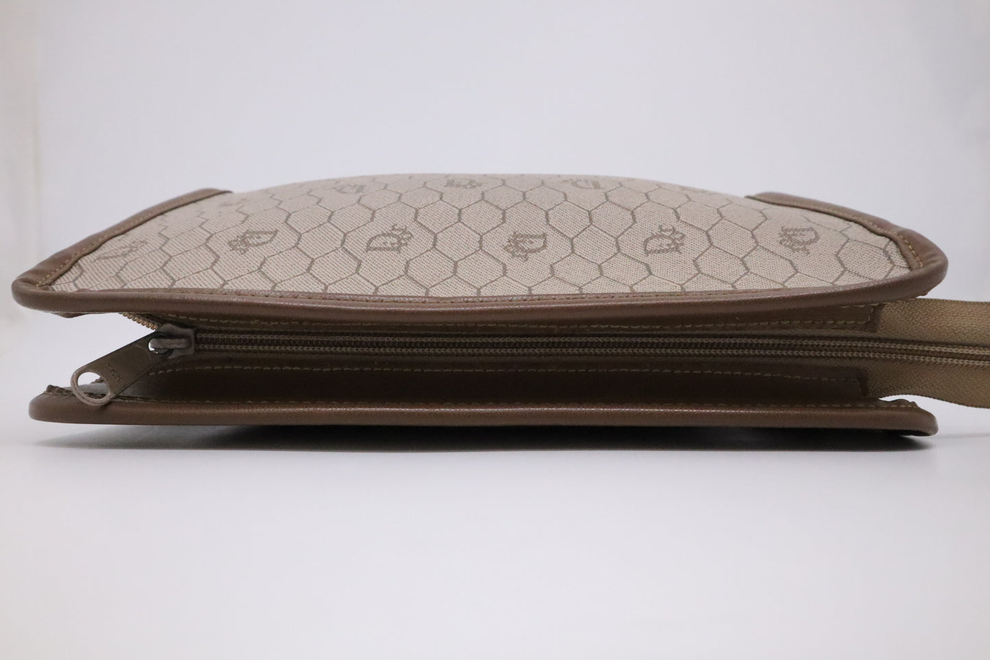 Dior Pouch in Beige Honeycomb Coated Canvas