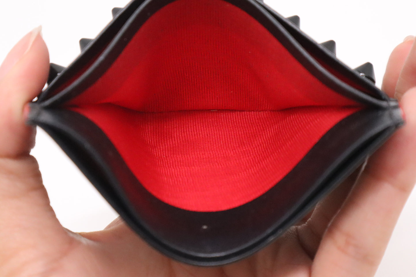 Louboutin Kios Card Holder in Black Leather