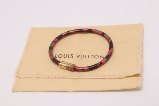 Louis Vuitton x Stephen Sprouse Keep It Bracelet in Leopard Vernis Leather
