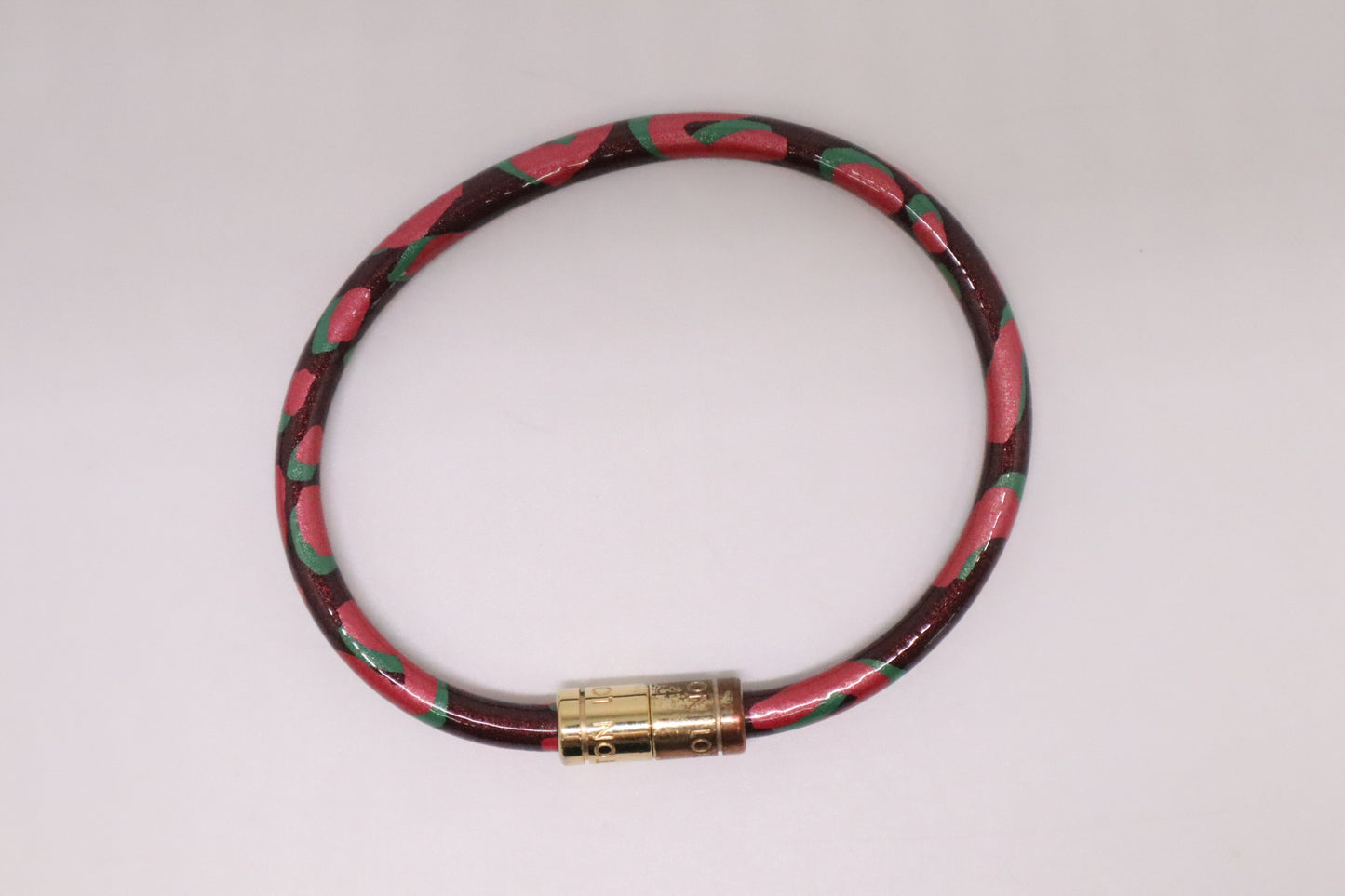 Louis Vuitton x Stephen Sprouse Keep It Bracelet in Leopard Vernis Leather