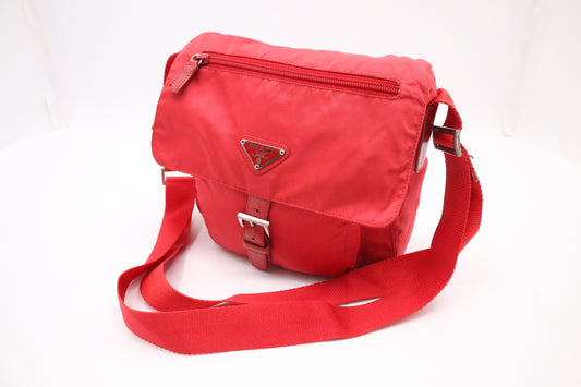 Prada Crossbody Bag in Red Nylon
