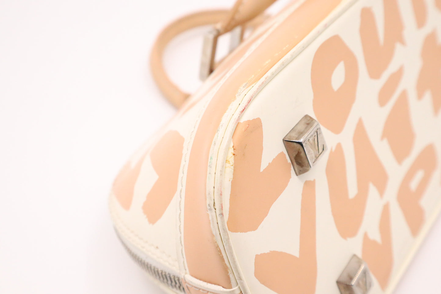 Louis Vuitton Alma in Cream and Beige Graffiti Canvas