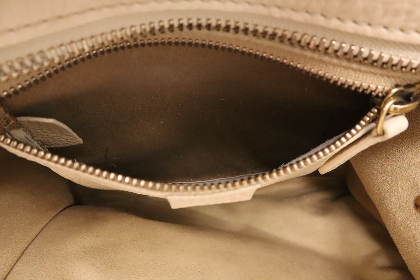 Celine Micro Luggage in Cream Drummed Leather