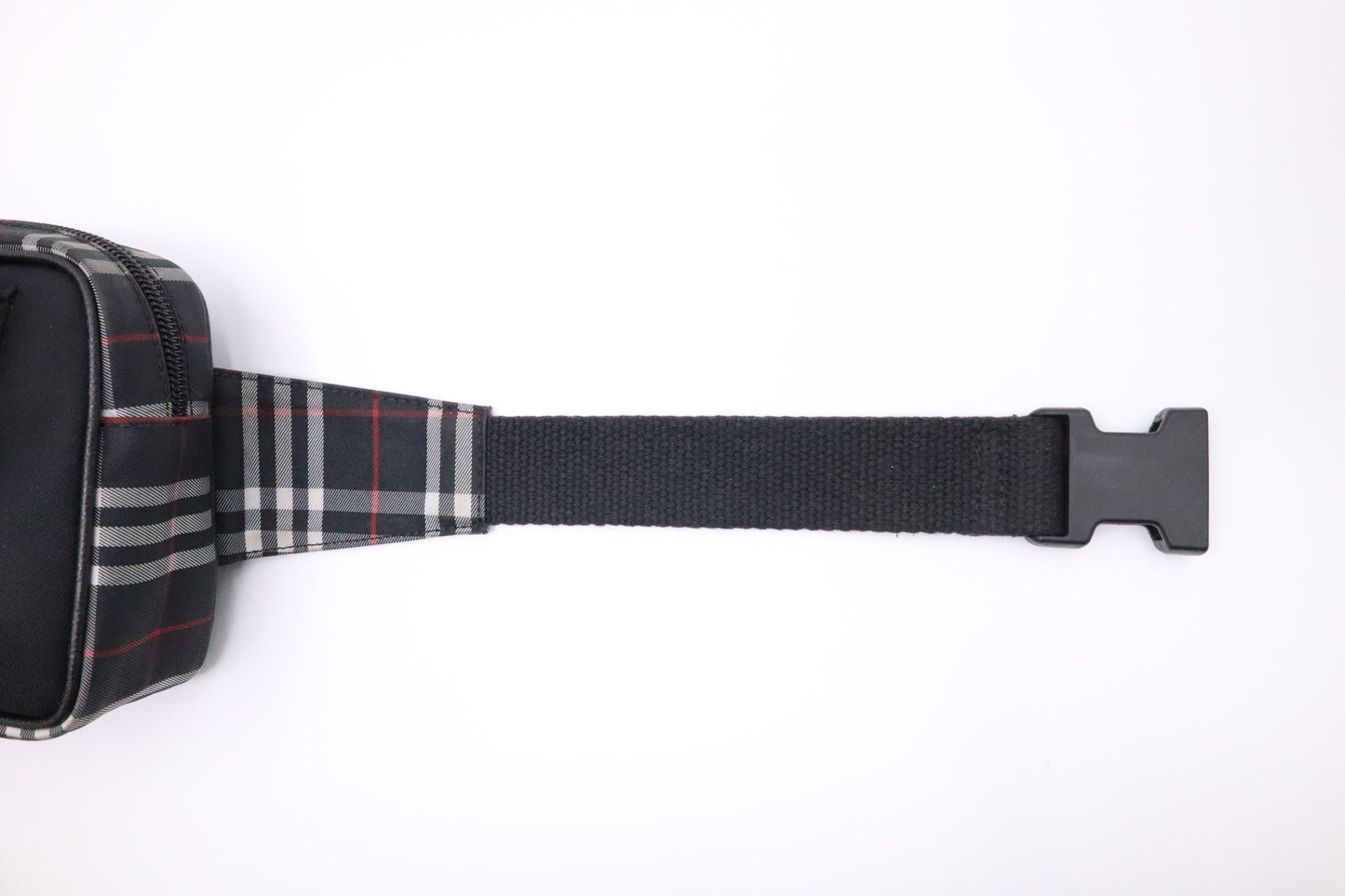 Burberry Waist Pouch in Black Check Nylon
