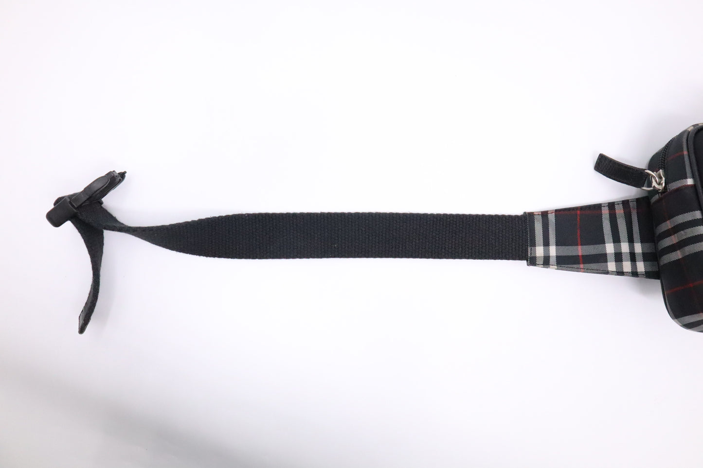 Burberry Waist Pouch in Black Check Nylon