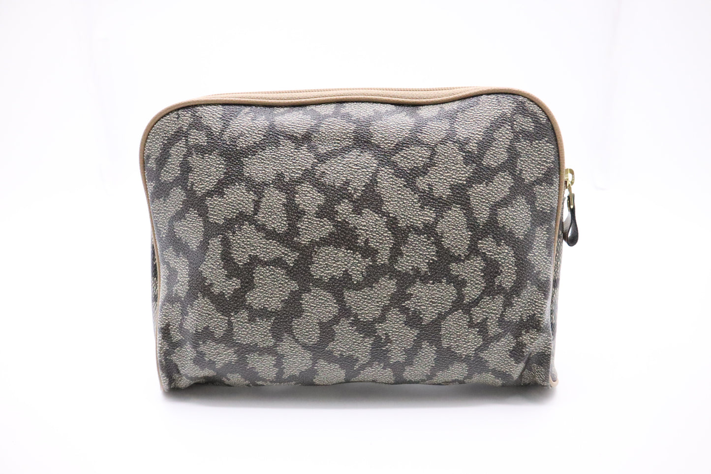 YSL Saint Laurent Clutch in Gray Coated Canvas