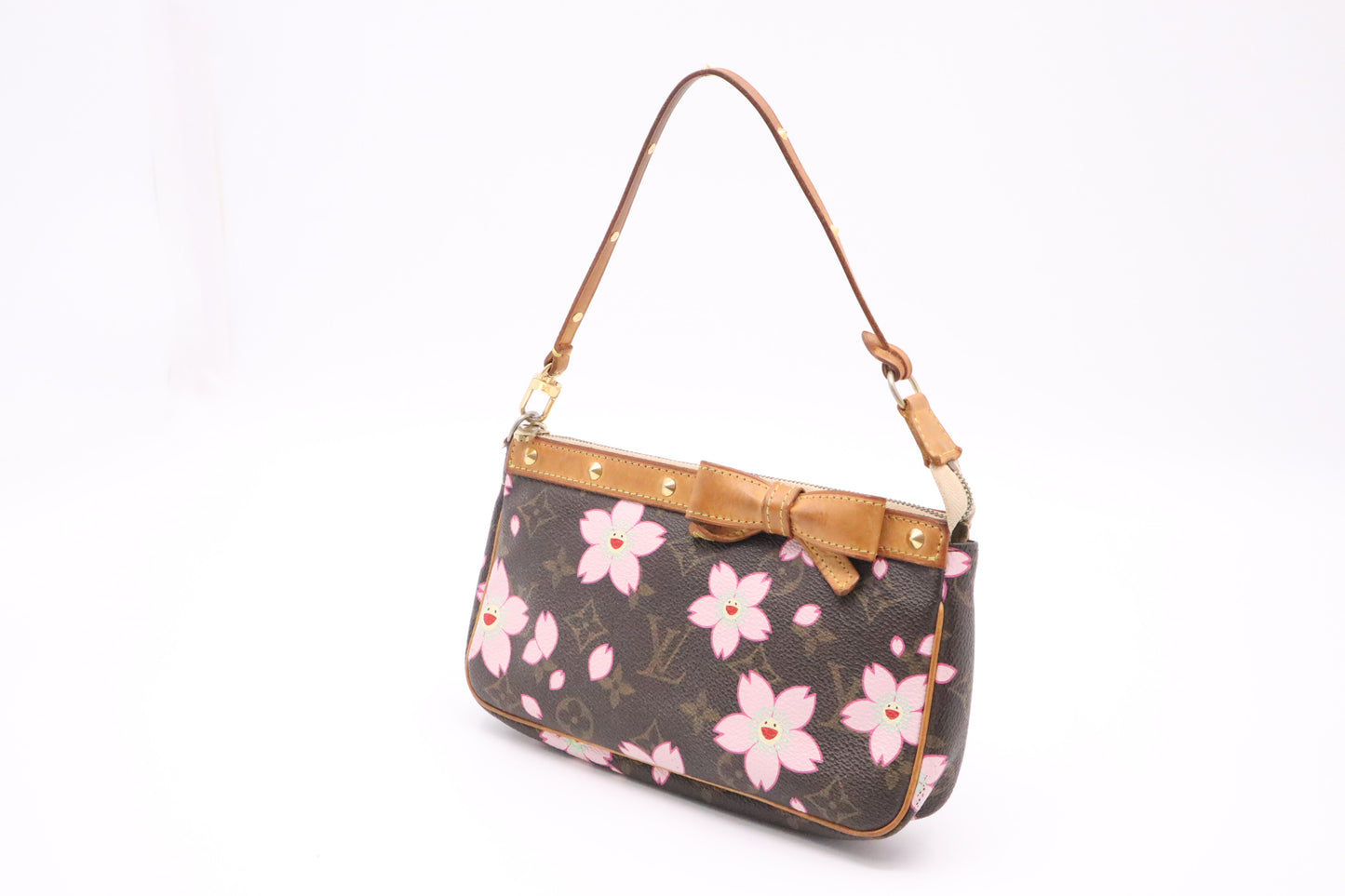 Louis Vuitton x Takashi Murakami Pochette Accessories in Blossoms Monogram Canvas