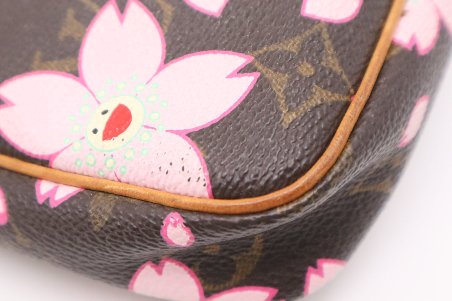 Louis Vuitton x Takashi Murakami Pochette Accessories in Blossoms Monogram Canvas