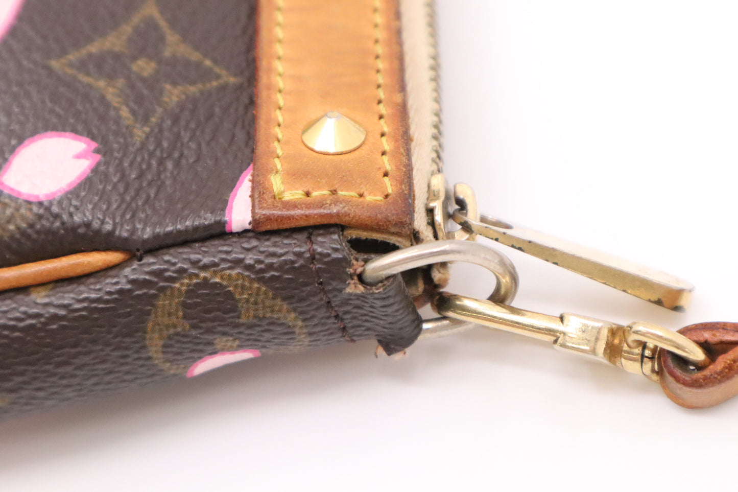 Louis Vuitton x Takashi Murakami Pochette Accessories in Blossoms Monogram Canvas