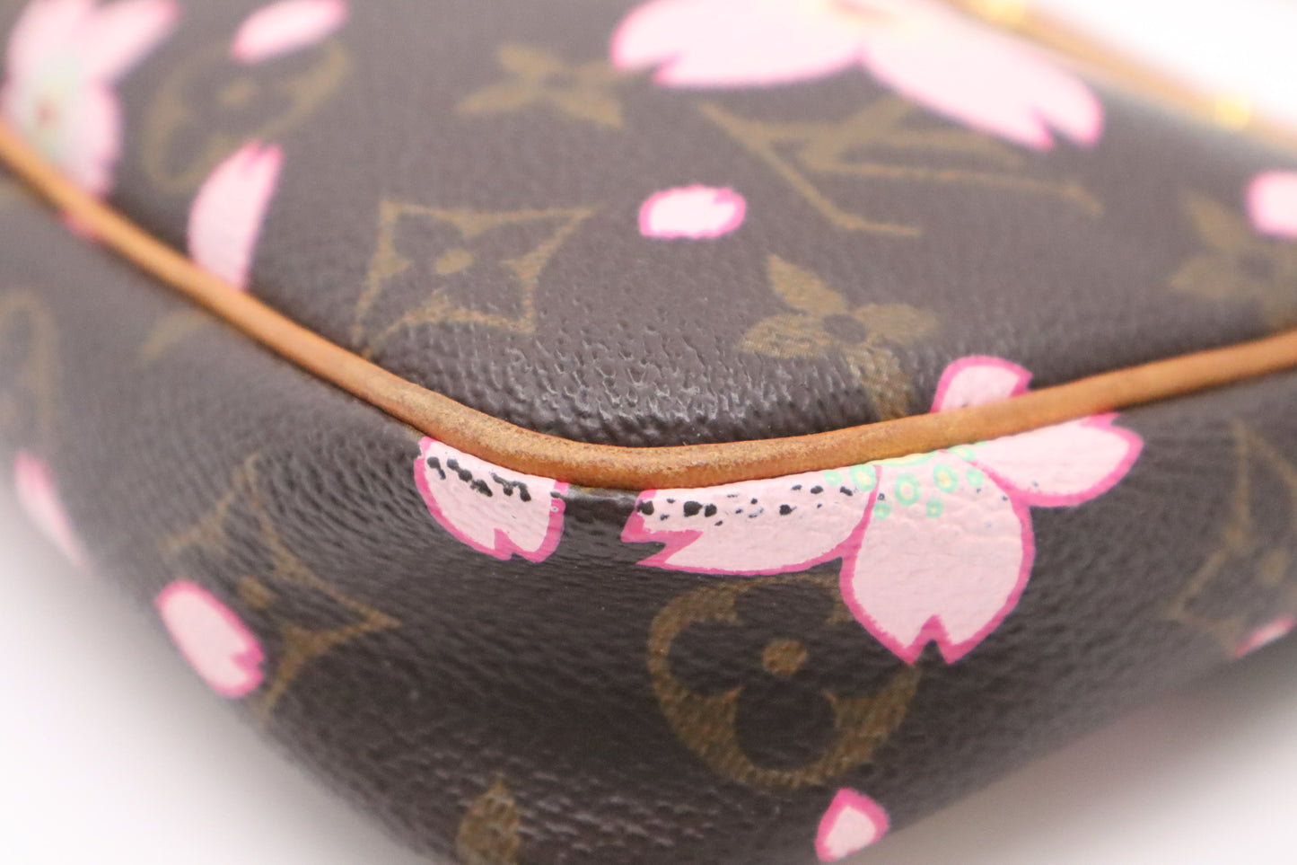 Louis Vuitton x Takashi Murakami Pochette Accessories in Blossoms Monogram Canvas