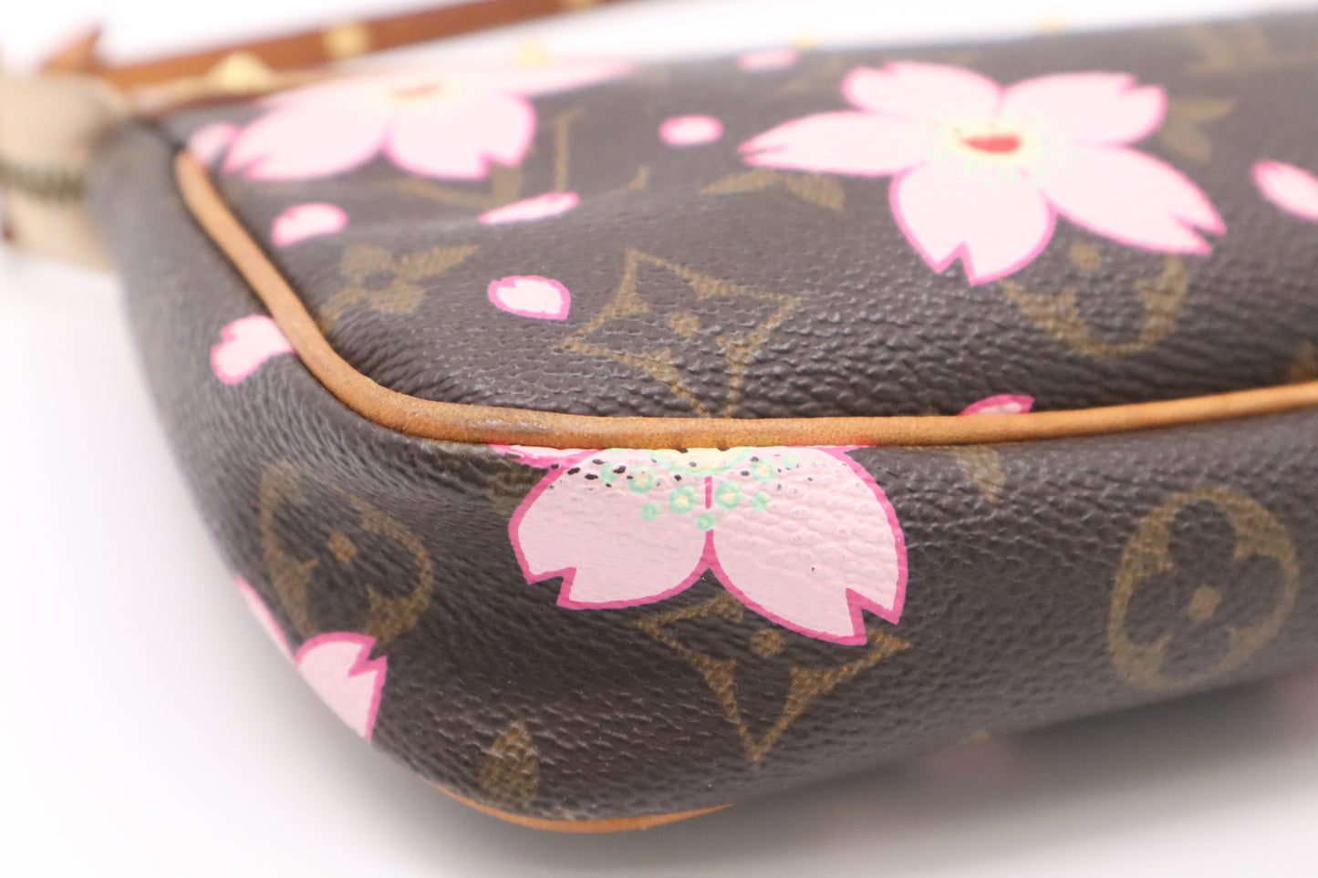 Louis Vuitton x Takashi Murakami Pochette Accessories in Blossoms Monogram Canvas