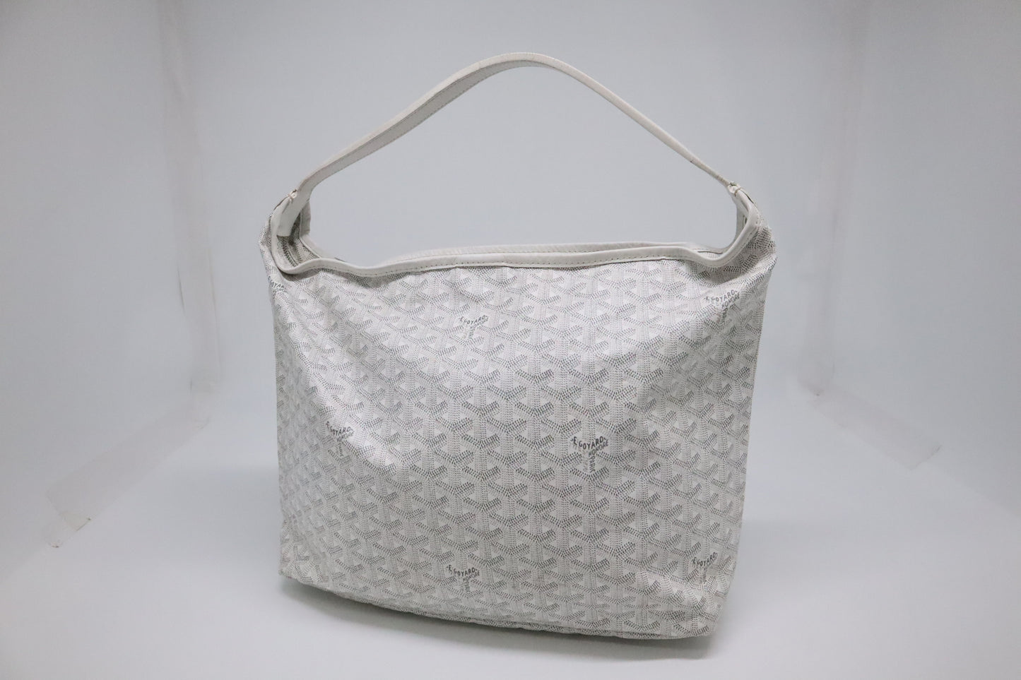Goyard Hobo Bag in White Goyardine Canvas