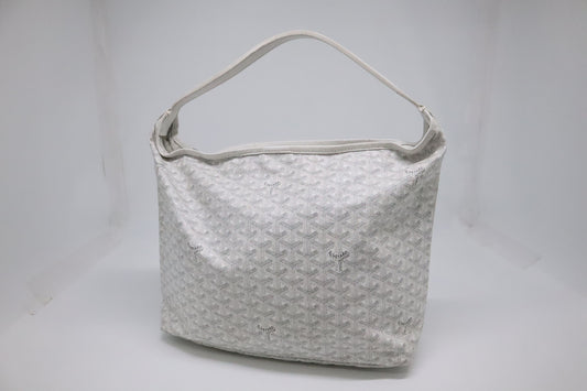 Goyard Hobo Bag in White Goyardine Canvas