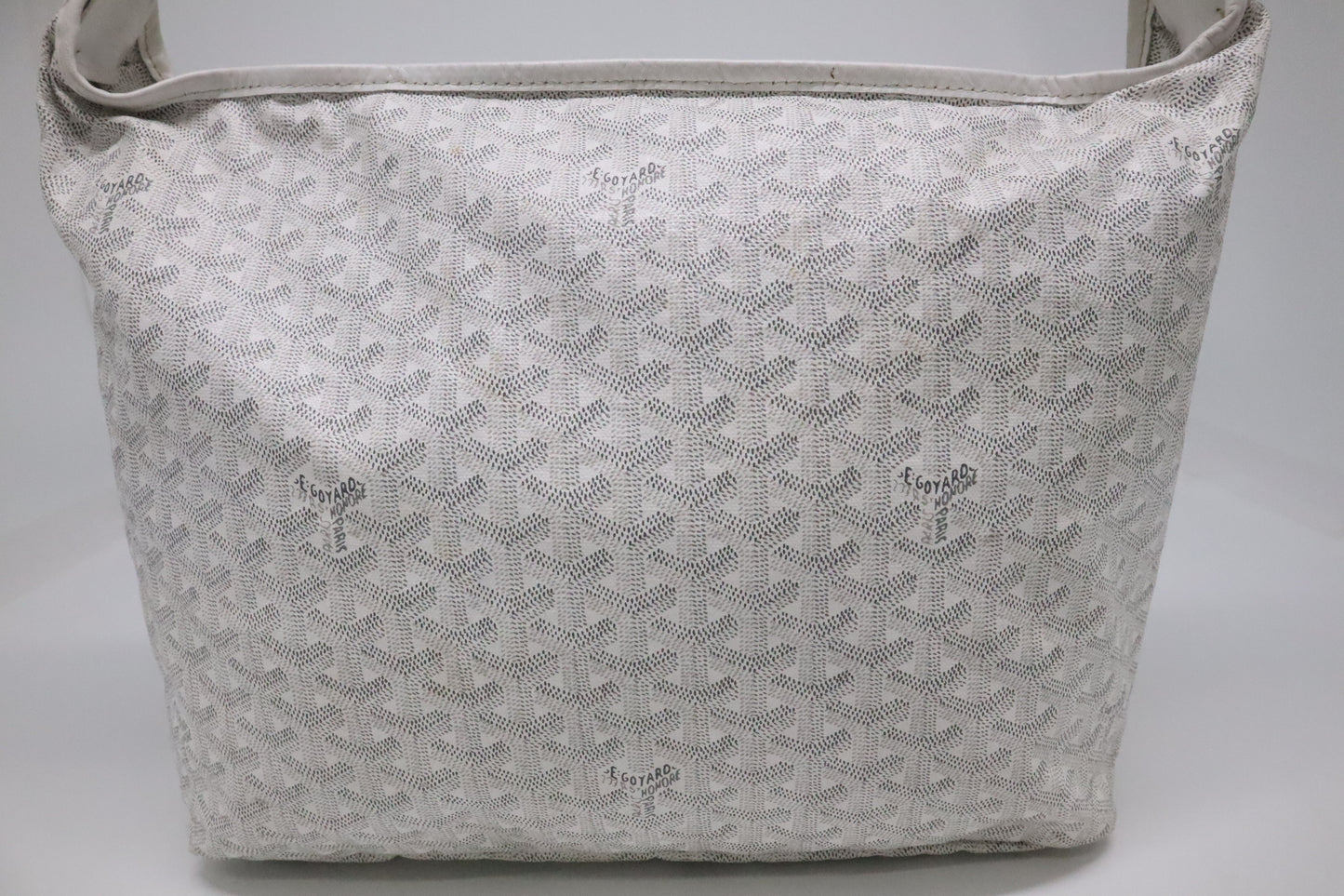 Goyard Hobo Bag in White Goyardine Canvas
