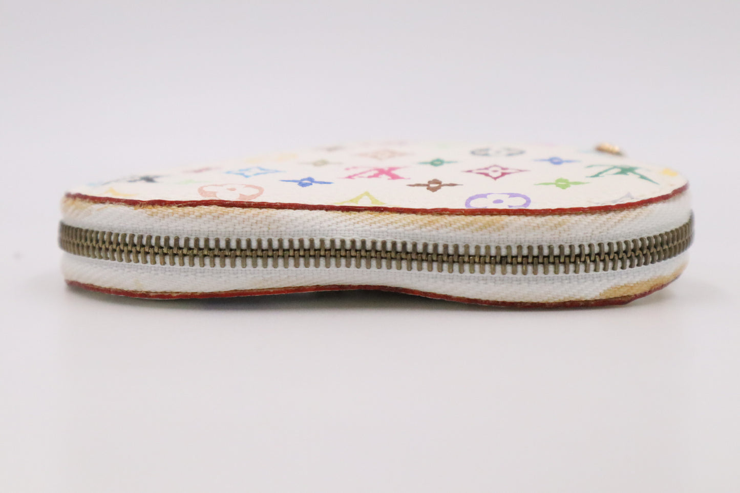 Louis Vuitton Heart Zippy in White Multicolor Monogram Canvas