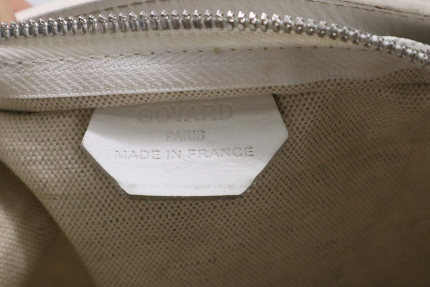 Goyard Hobo Bag in White Goyardine Canvas